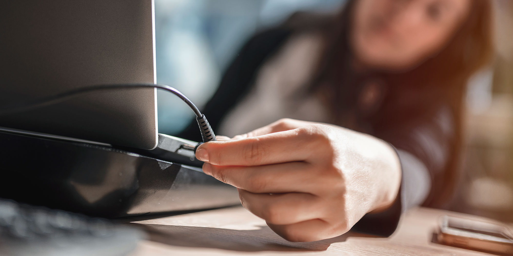 Charging laptop