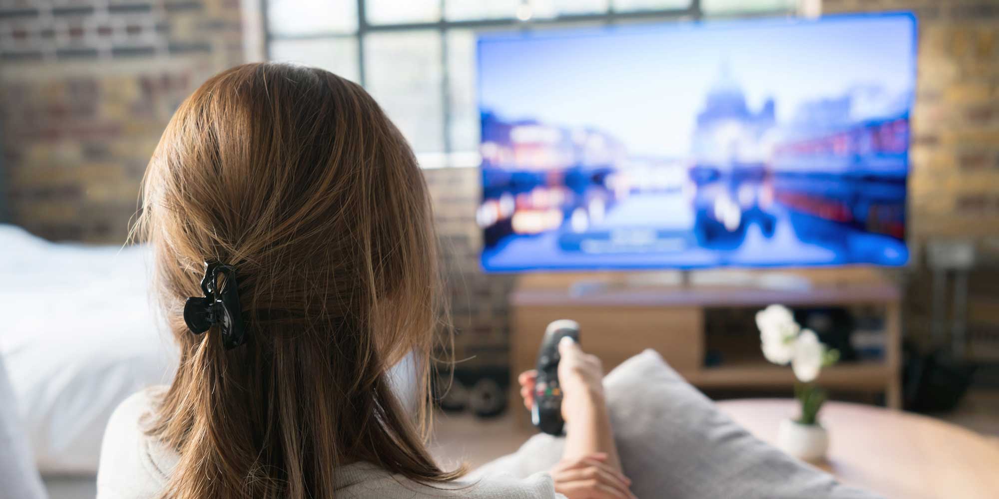 Person watching TV